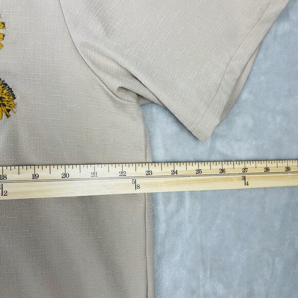 Bolongaro Trevor Applique Textured Embroidered Short Sleeve XL White Lotus - Picture 8 of 10